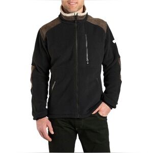 Kuhl Alpenwurx Jacket Men’s Size S Full Zip Black Brown Fleece Sweater Outdoor